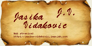 Jasika Vidaković vizit kartica